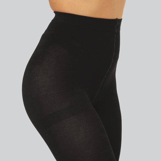 Zwarte bamboe panty voor dames