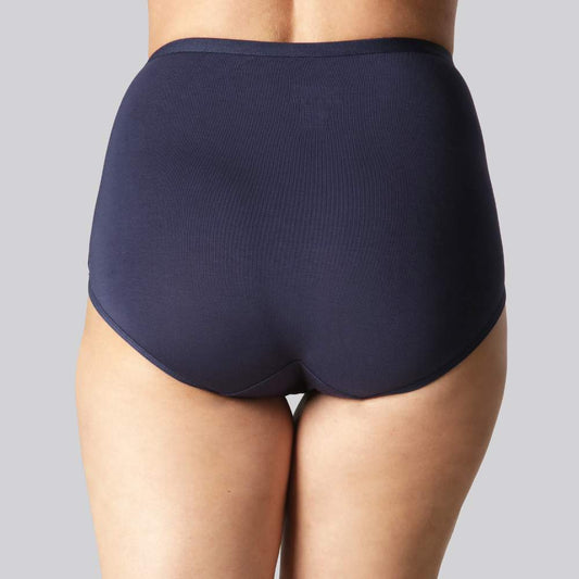 Maxi slip van bamboe in marineblauw