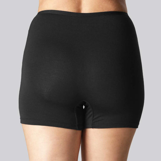 Bamboe hotpants in zwart