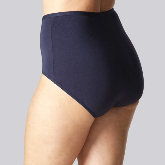 Maxi slip van bamboe in marineblauw