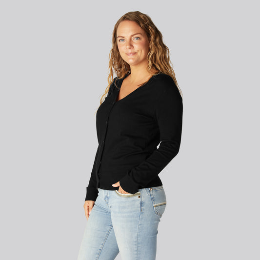 Bamboe vest in zwart voor dames