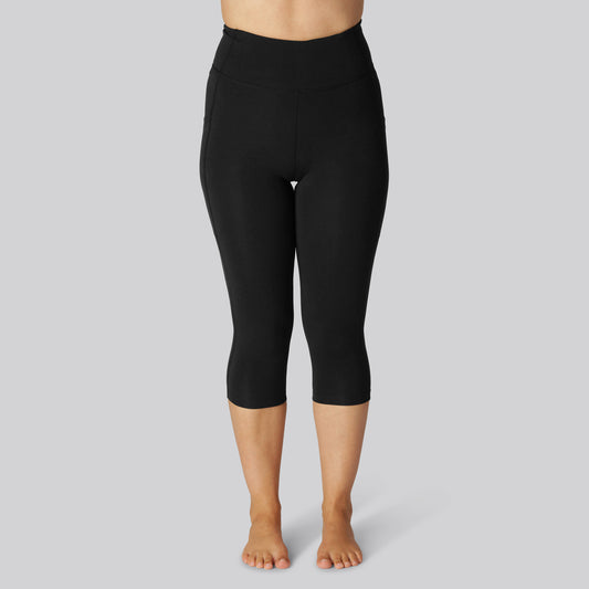 Bamboo fitness 3/4 legging in zwart voor dames