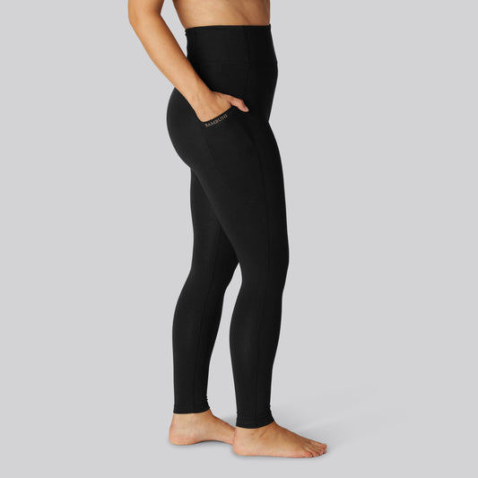 Bamboe fitnesslegging in zwart voor dames