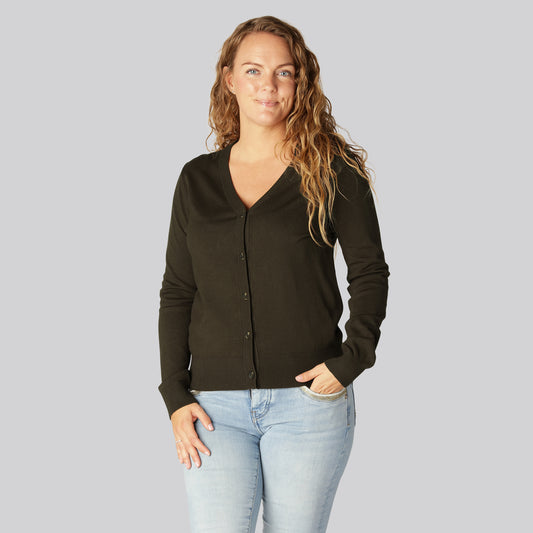 Bamboe vest in bruin voor dames