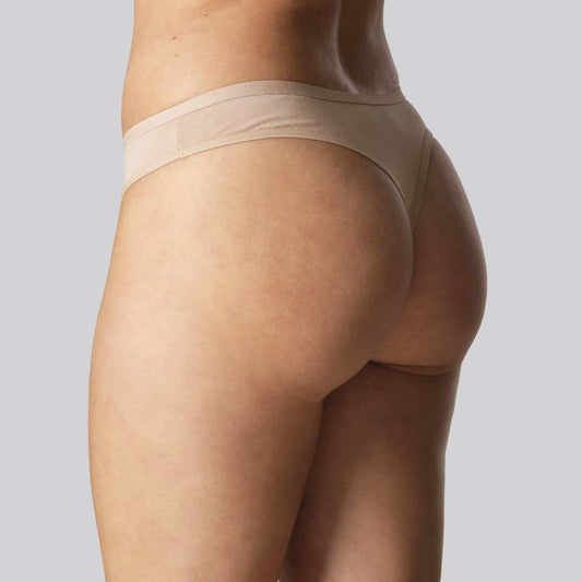 Bamboe string in beige