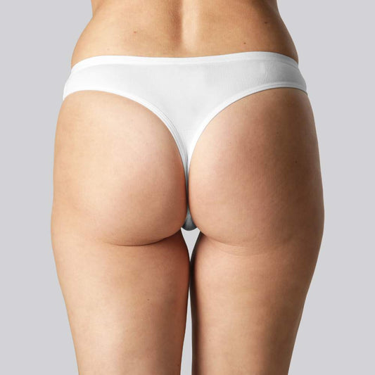 Bamboe string in wit