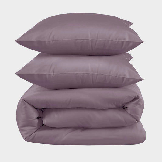 Bamboe tweepersoonsbedlinnen in een zure tint van Bambuni