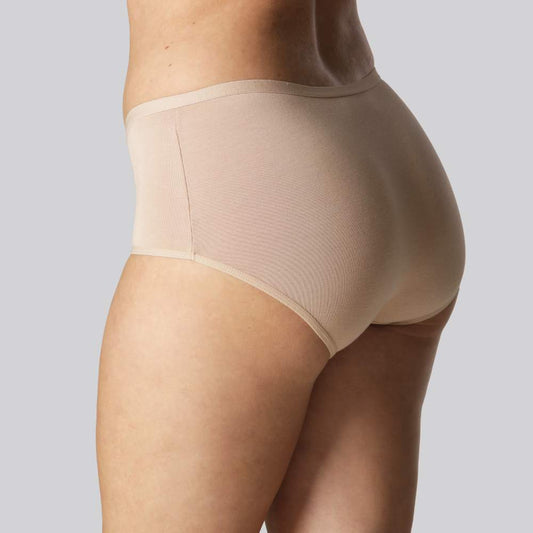 Hipster slipje van bamboe in beige