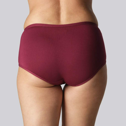 Hipster slipje van bamboe in bordeauxrood