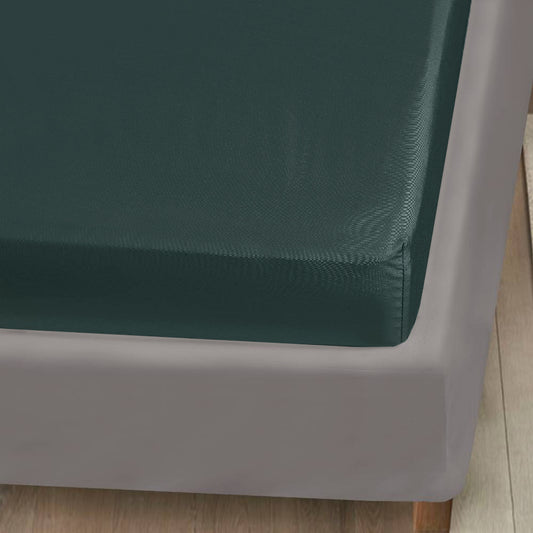 Bamboe hoeslaken in groen