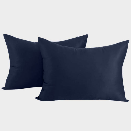 Bamboe kussensloop 50x70 cm in marineblauw