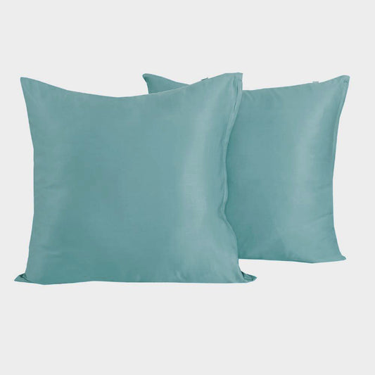 Bamboe kussensloop 60x63 cm in zeeblauw