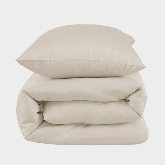 Bamboe beddengoed in beige van Bambuni