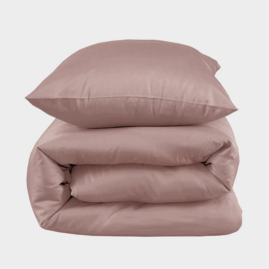 Bamboe beddengoed in oudroze van Bambuni