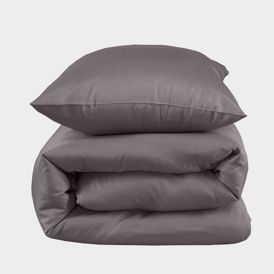 Bamboe beddengoed in antracietgrijs van Bambuni