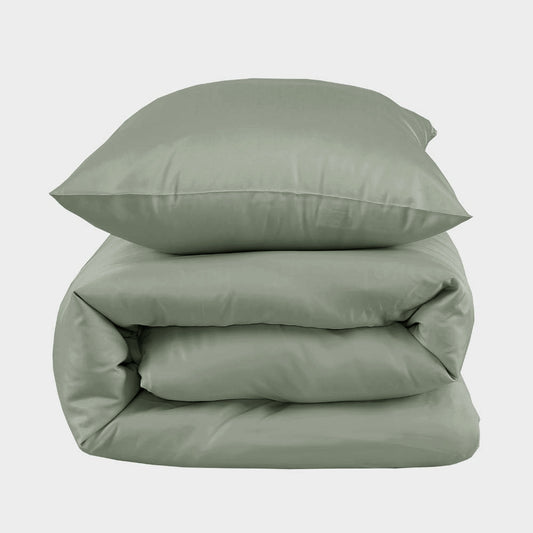 Bamboe beddengoed in olijfkleur van Bambuni