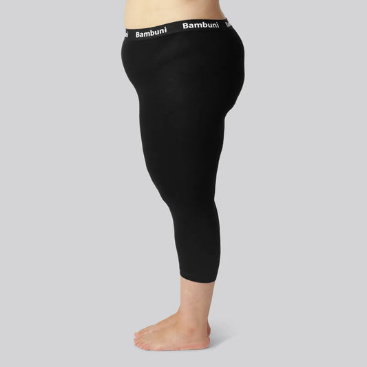 Bamboe 3/4 legging in zwart voor dames