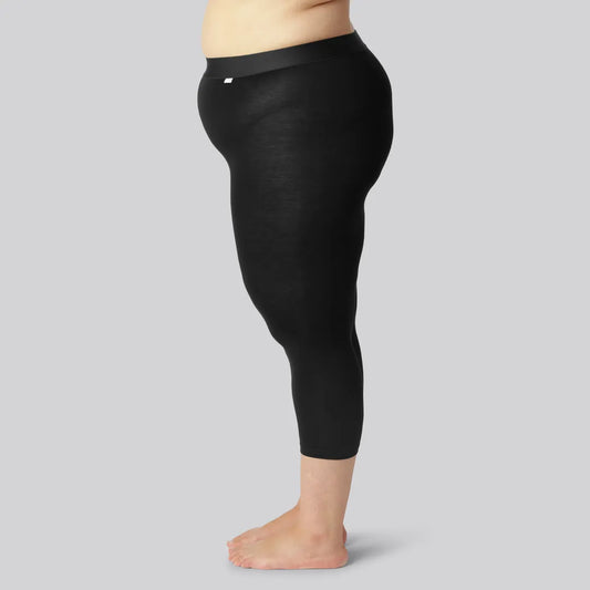 Bamboe 3/4 legging in zwart voor dames