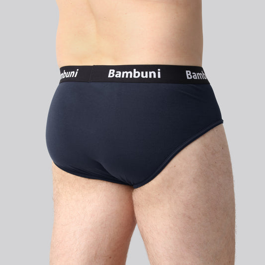 Bambus briefs navy mænd bag