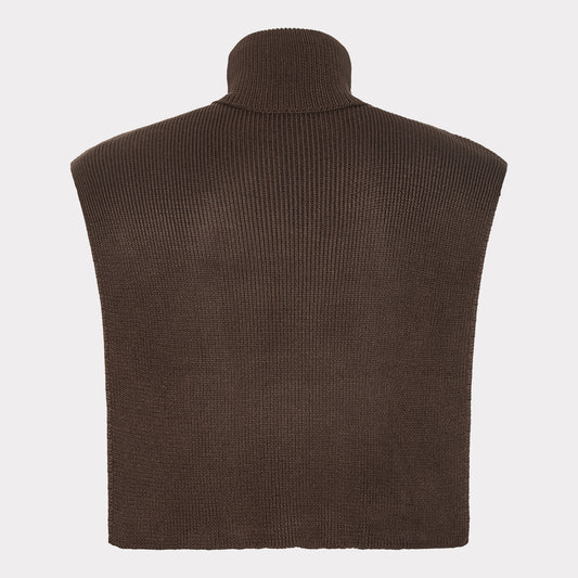 Bamboe gebreide nekwarmer in bruin