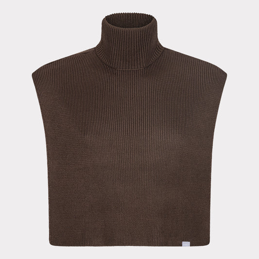 Bamboe gebreide nekwarmer in bruin