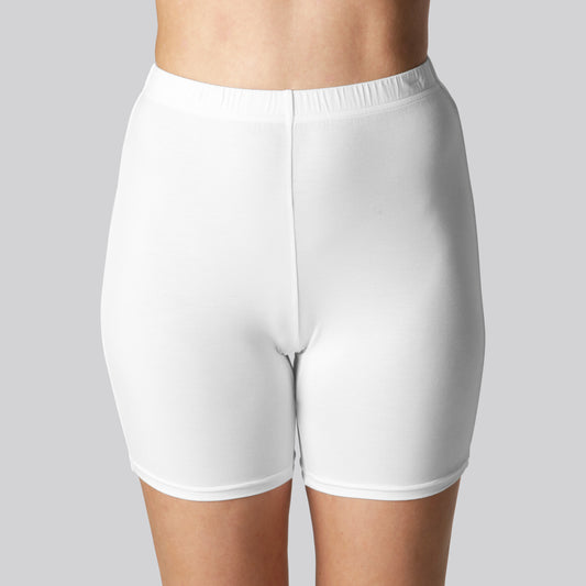 Witte bamboe shorts voor dames van Bambuni