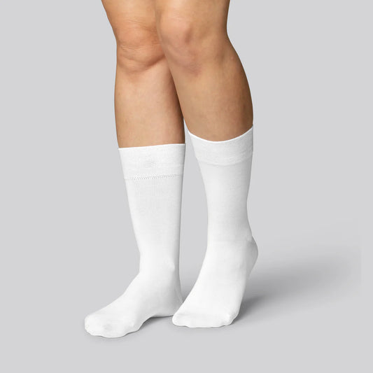 Bamboe sokken in wit voor dames, 5 stuks