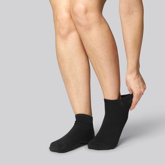 Zwarte bamboe enkelsokken voor dames