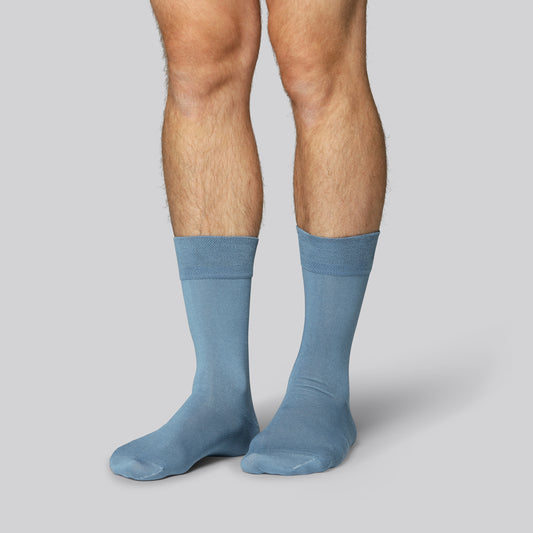 Herensokken van bamboe in petrolkleur