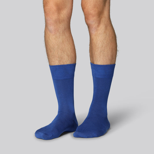 Bamboe sokken in koningsblauw voor heren