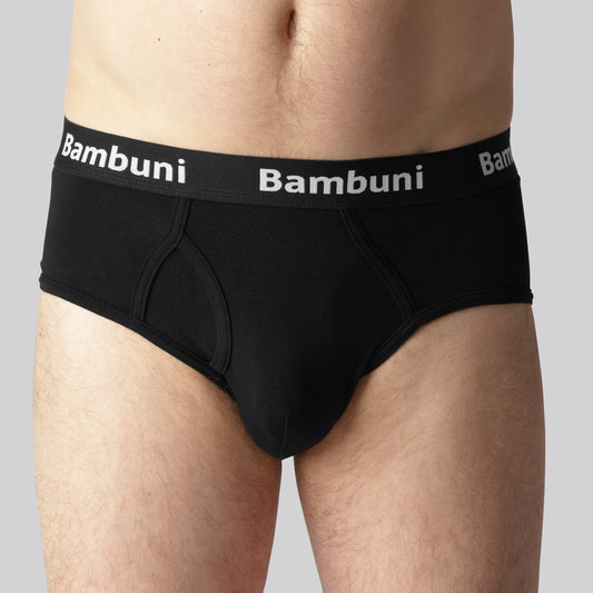 Bamboe slip in zwart voor heren