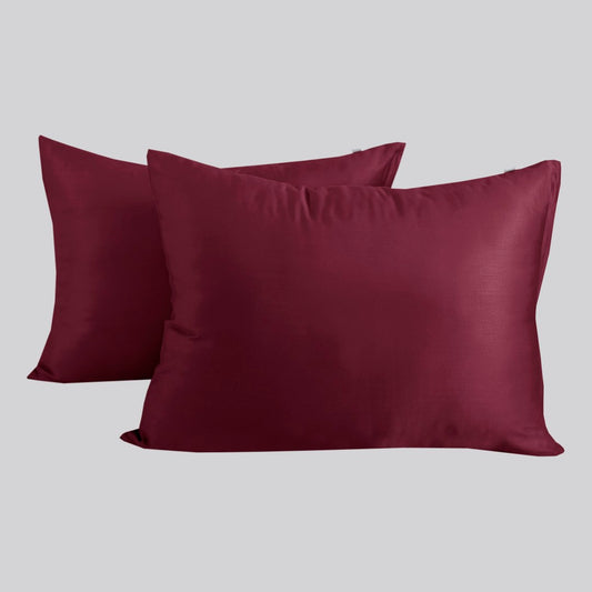 Bamboe kussensloop in bordeauxrood