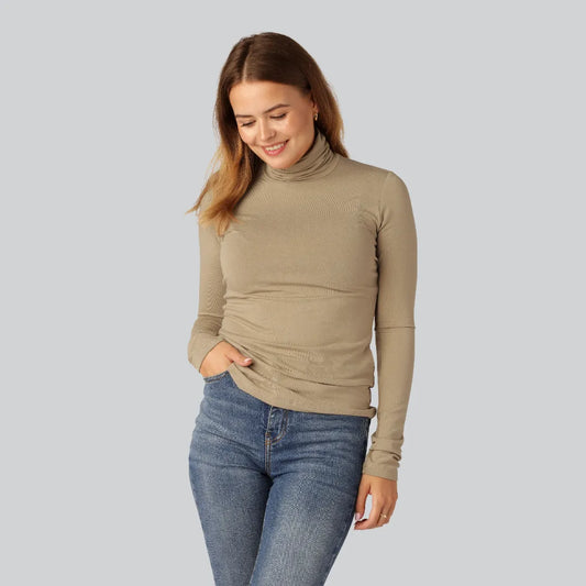 Bamboe coltrui in zandkleur voor dames