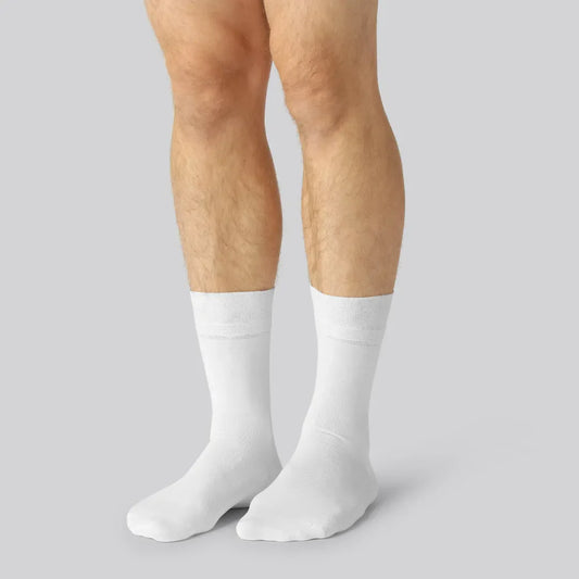 Witte bamboesokken voor heren, 10 stuks per verpakking