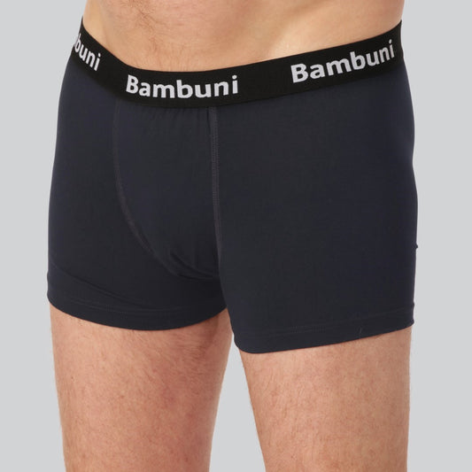 Bamboe ondergoed met membraan in marineblauw voor mannen