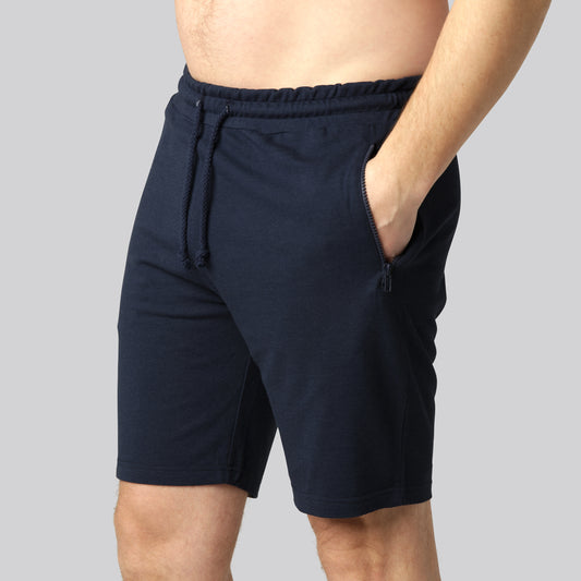 Bamboe shorts in marineblauw voor heren