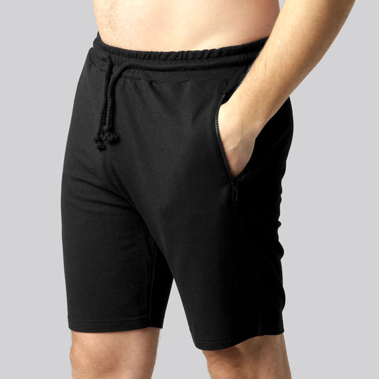 Bamboe shorts in zwart voor heren