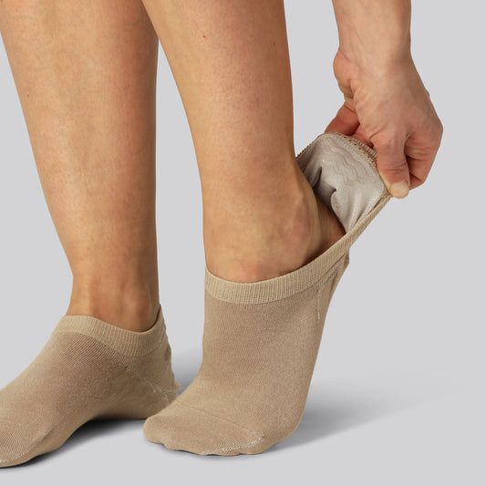 Bamboe sokjes in beige voor dames