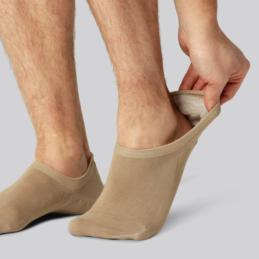 Bamboe sokjes in beige voor heren