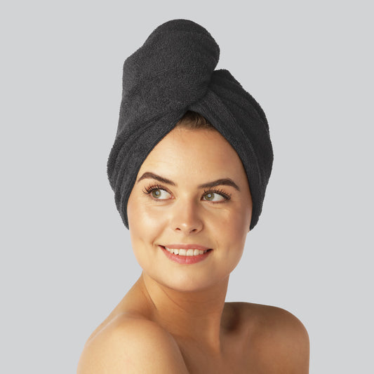 Bamboe haarturban in zwart