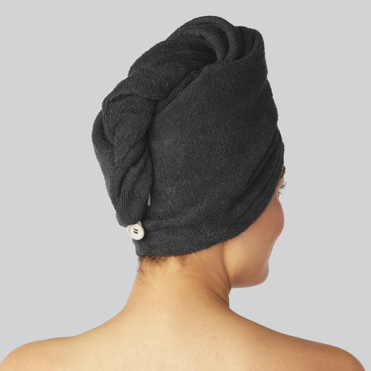 Bamboe haarturban in zwart