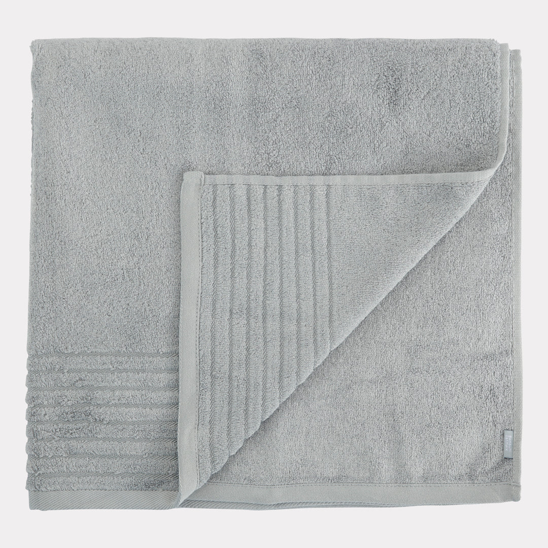 Bambuni bamboe strandhanddoek 100x150 cm lichtgrijs