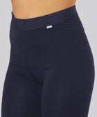 Bamboe legging in marineblauw met marineblauwe elastische band voor dames