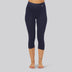 Bamboe 3/4 legging in marineblauw met marineblauwe elastische band voor dames