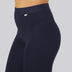 Bamboe 3/4 legging in marineblauw met marineblauwe elastische band voor dames