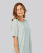 Bamboe nachthemd in lichtblauw voor dames