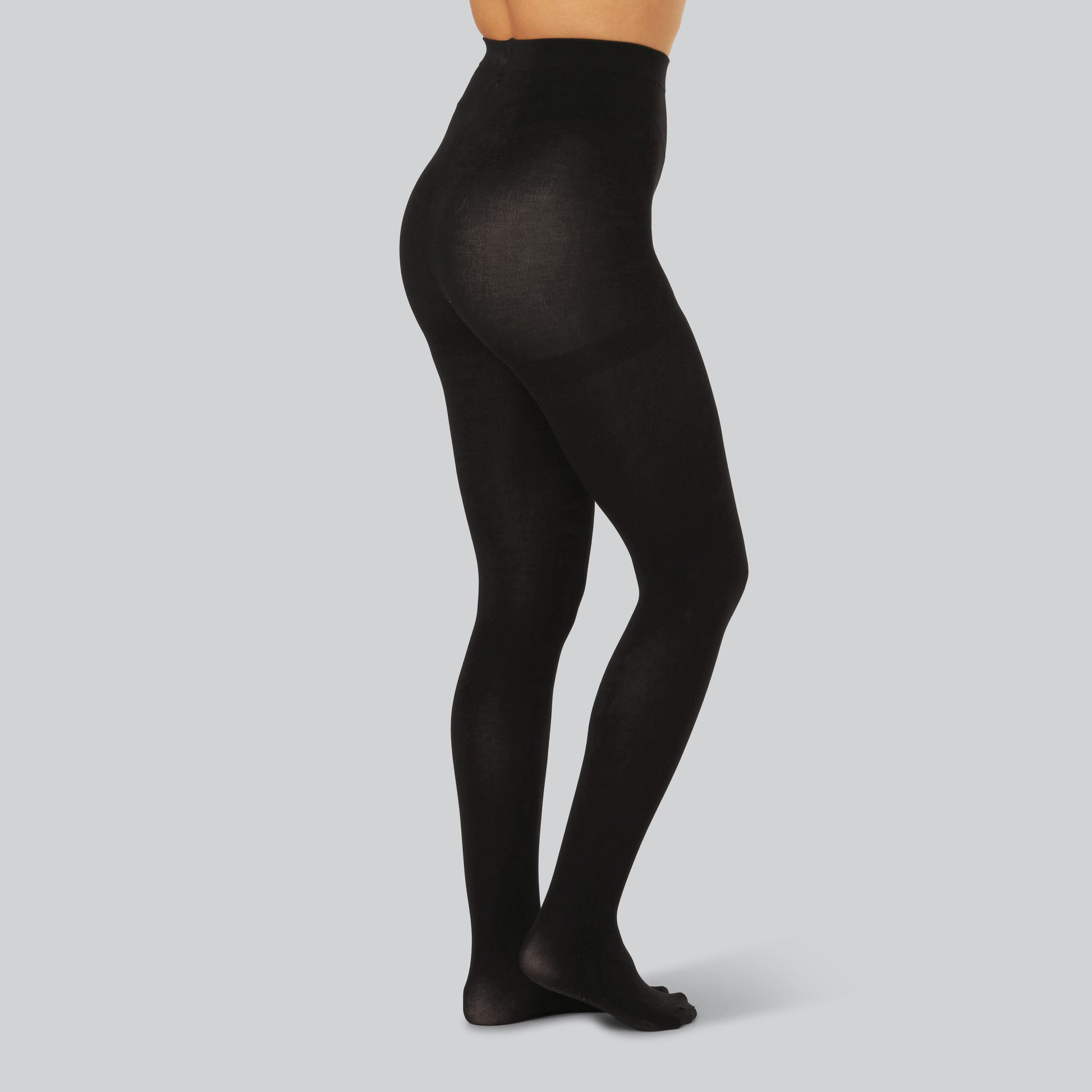 Zwarte bamboe panty voor dames