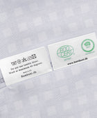 Bamboe beddengoed olijf/grijs geruit