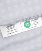 Bamboe beddengoed olijf/grijs geruit