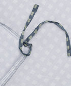 Bamboe beddengoed olijf/grijs geruit